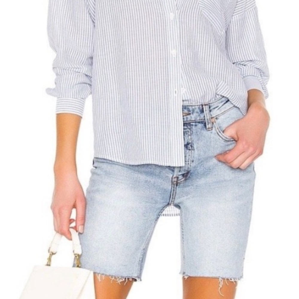 Free People We The Free Avery Denim Bermuda Shorts 24